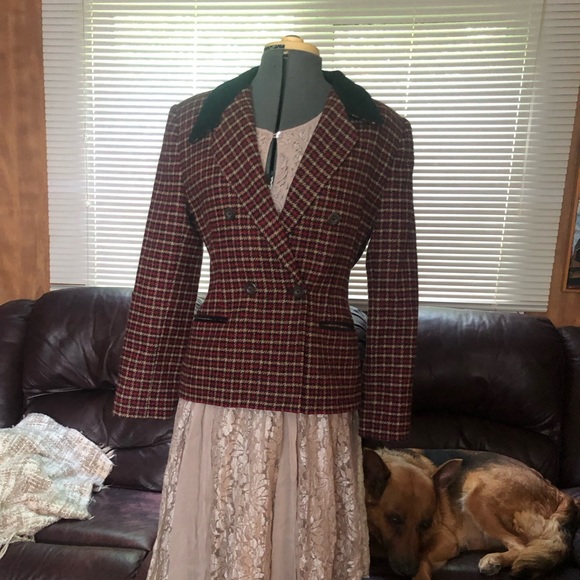 Vintage Plaid Wool Blazer - Picture 2 of 14